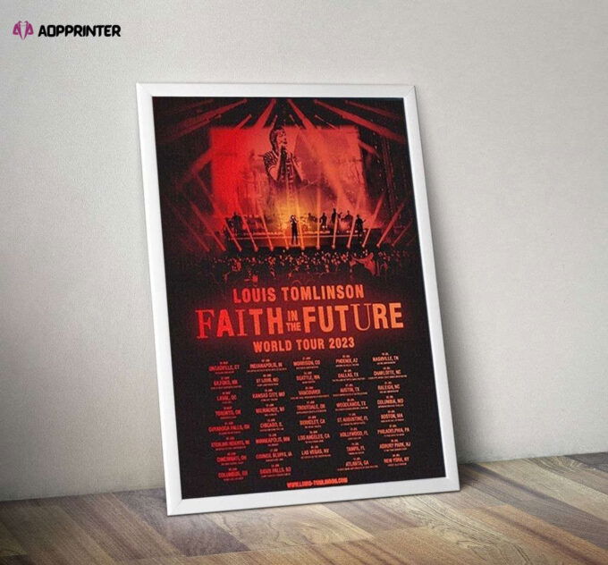 World Tour 2023 North America Louis Tomlinson Poster Faith In The Future World Tour 2023 Print – Gift For Decoration