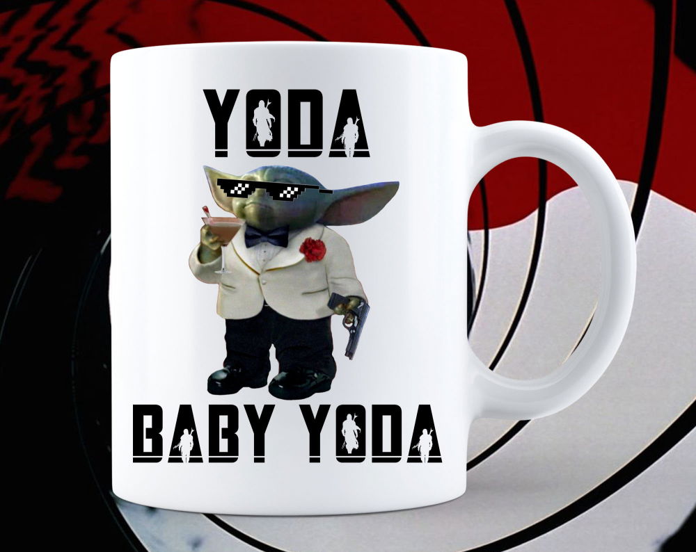 Yoda, Baby Yoda Mug, James Bond Style Grogu Cup, Baby Yoda Coffee Mug, Star Wars Fan Gift Yoda, Baby Yoda Mug, James Bond Style Grogu Cup, Baby Yoda Coffee Mug, Star Wars Fan Gift