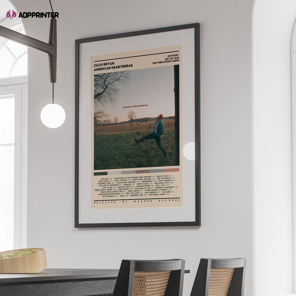 Zach Bryan – American Heartbreak Album Poster – Gift For Home Decoration Zach Bryan – American Heartbreak Album Poster – Gift For Home Decoration
