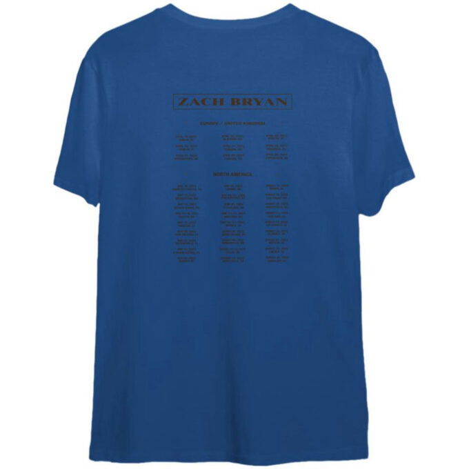 Zach Bryan Front and Back Printed The Burn Burn Burn Tour 2023 Shirt