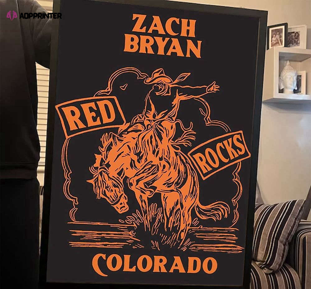 Zach Bryan Red Rocks In Colorado Poster – Gift For Home Decoration, Zach Bryan Print Zach Bryan Red Rocks In Colorado Poster – Gift For Home Decoration, Zach Bryan Print
