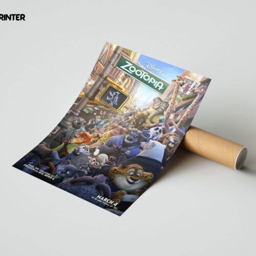 Zootopia - Movie Print - Wall Art Print - Minimalist Movie Poster - Gift For Home Decoration