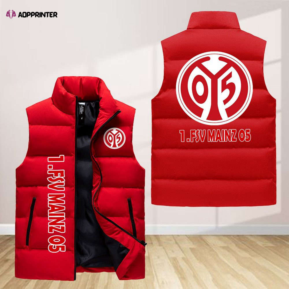 1. Fsv Mainz 05 Sleeveless Puffer Jacket Custom For Fans Gifts 1. Fsv Mainz 05 Sleeveless Puffer Jacket Custom For Fans Gifts
