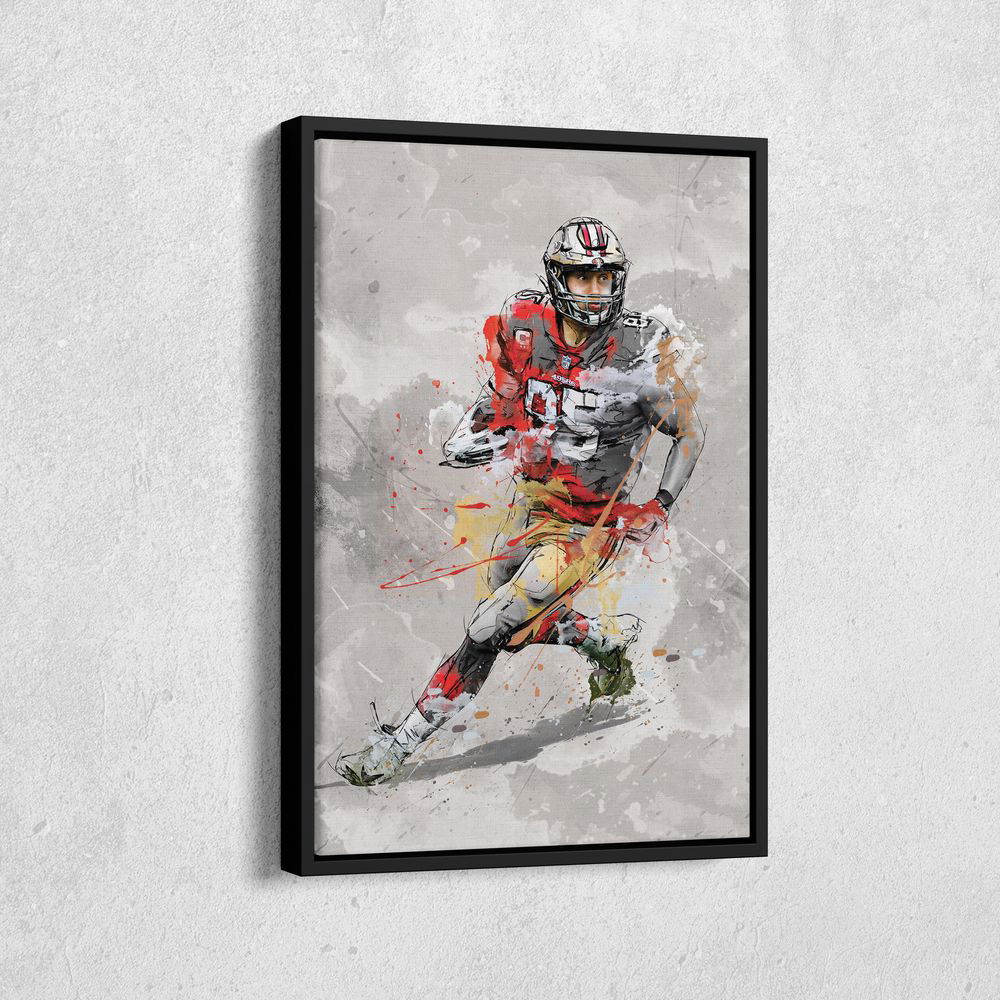 George Kittle Poster San Francisco 49ers NFL Canvas Wall Art Home Decor Framed Poster Man Cave Gift George Kittle Poster San Francisco 49ers NFL Canvas Wall Art Home Decor Framed Poster Man Cave Gift