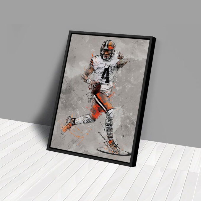 Deshaun Watson Poster Cleveland Browns NFL Canvas Wall Art Home Decor Framed Poster Man Cave Gift