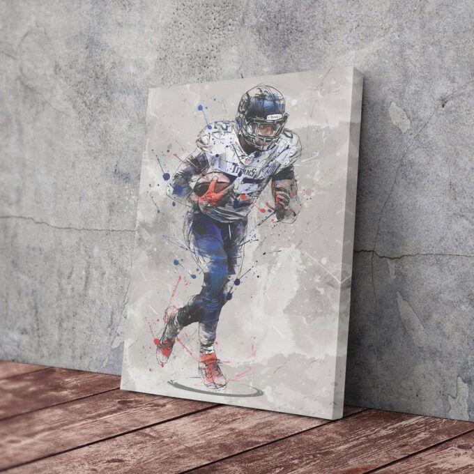 Derrick Henry Poster Tennessee Titans NFL Framed Wall Art Home Decor Canvas Print Artwork