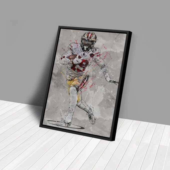Deebo Samuel Poster San Francisco 49ers NFL Canvas Wall Art Home Decor Framed Poster Man Cave Gift
