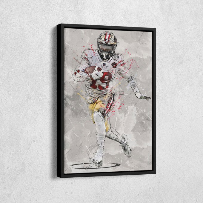 Deebo Samuel Poster San Francisco 49ers NFL Canvas Wall Art Home Decor Framed Poster Man Cave Gift