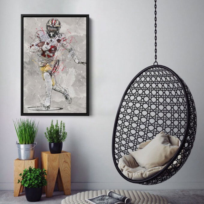 Deebo Samuel Poster San Francisco 49ers NFL Canvas Wall Art Home Decor Framed Poster Man Cave Gift