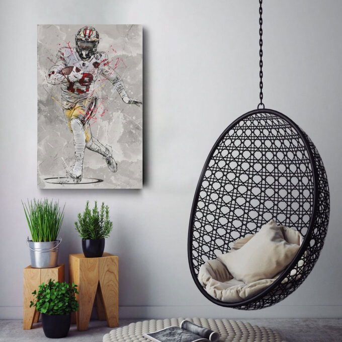 Deebo Samuel Poster San Francisco 49ers NFL Canvas Wall Art Home Decor Framed Poster Man Cave Gift
