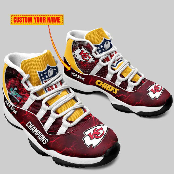 6 Kansas City Chiefs Personalzied Super Bowl Champions Shoes Air Jordan 1 Sneakers High Top For Fans