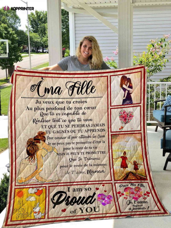 A Ma Fille Quilt Blanket 01