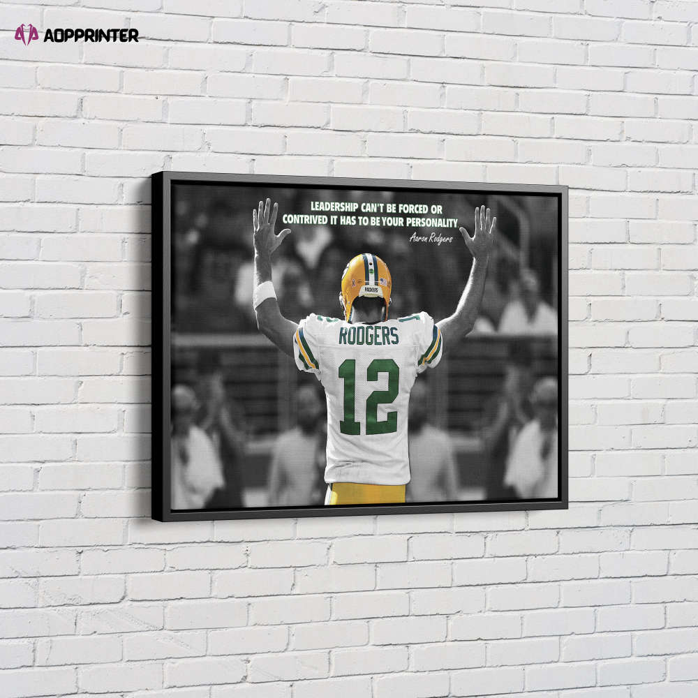 Aaron Rodgers Quote Poster Green Bay Packers Canvas Unique Design Wall Art Print Hand Made Ready to Hang Custom Design Aaron Rodgers Quote Poster Green Bay Packers Canvas Unique Design Wall Art Print Hand Made Ready to Hang Custom Design