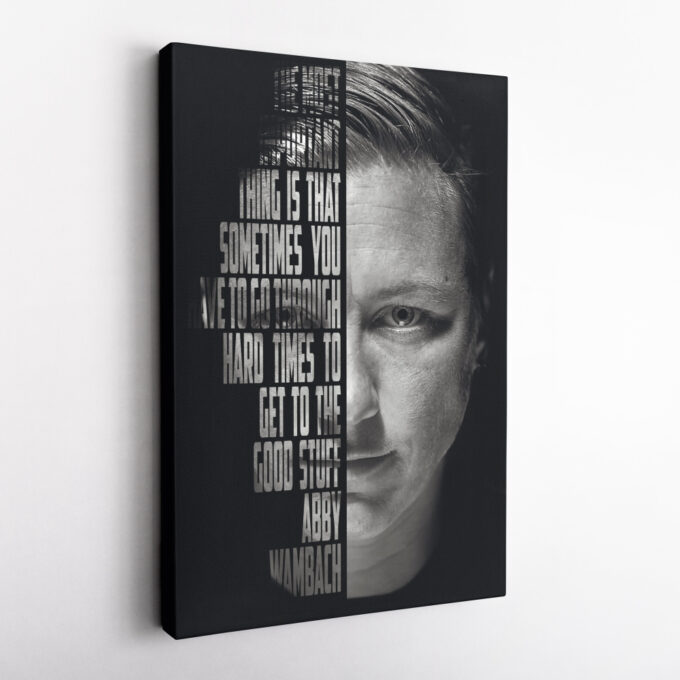 Abby Wambach Poster Quote Soccer Canvas Unique Design Wall Art Print Hand Made Ready to Hang Custom Design