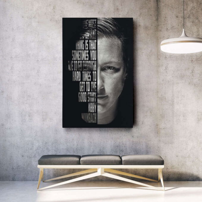 Abby Wambach Poster Quote Soccer Canvas Unique Design Wall Art Print Hand Made Ready to Hang Custom Design