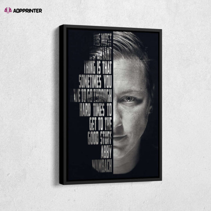 Abby Wambach Poster Quote Soccer Canvas Unique Design Wall Art Print Hand Made Ready to Hang Custom Design