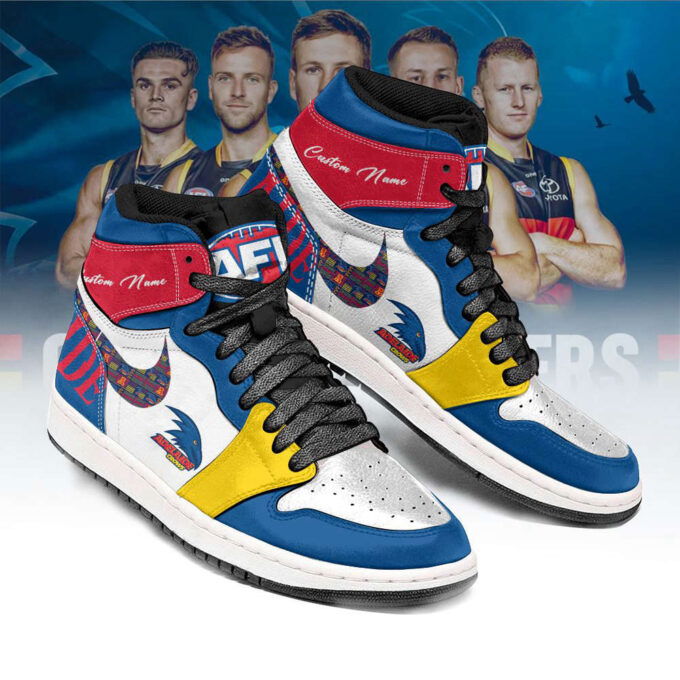 Adelaide Crows AFL Personalized Air Jordan 1 Sneakers High Top For Fans