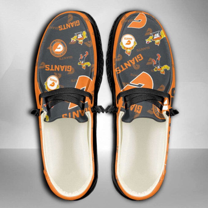 AFL Greater Western Sydney Giants Hey Dude Shoes Wally Lace Up Loafers Moccasin Slippers