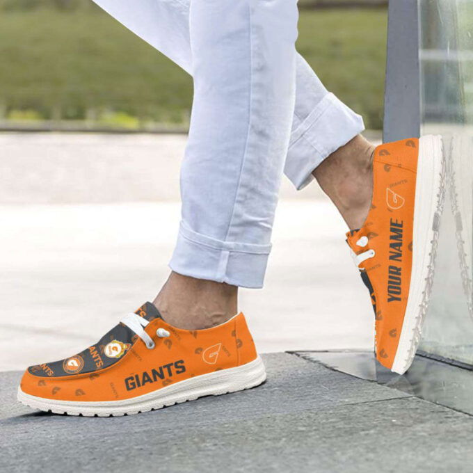 AFL Greater Western Sydney Giants Hey Dude Shoes Wally Lace Up Loafers Moccasin Slippers