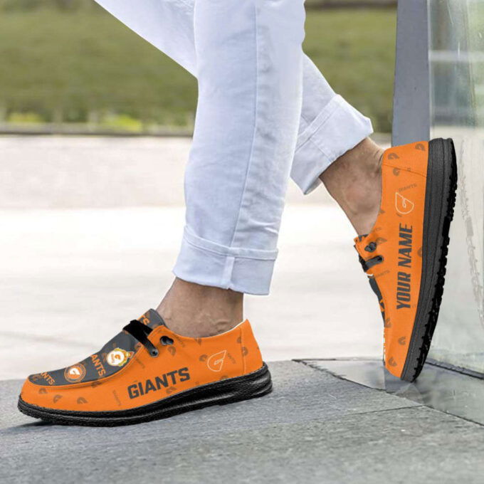 AFL Greater Western Sydney Giants Hey Dude Shoes Wally Lace Up Loafers Moccasin Slippers