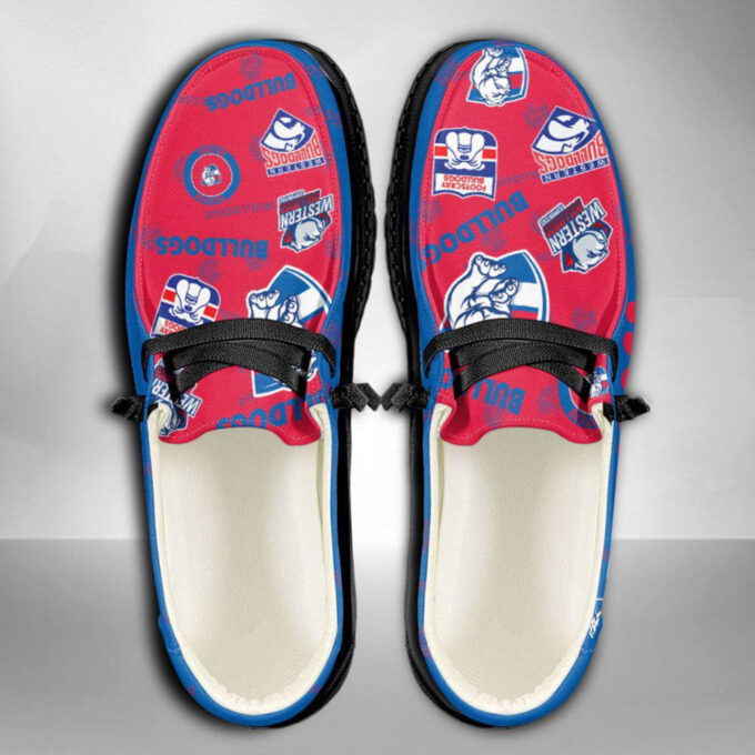 AFL Western Bulldogs Hey Dude Shoes Wally Lace Up Loafers Moccasin Slippers