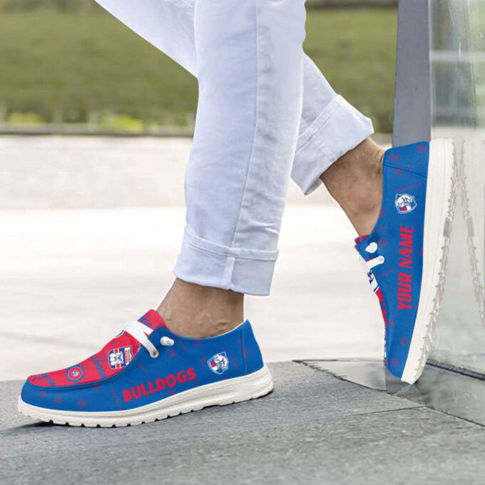 AFL Western Bulldogs Hey Dude Shoes Wally Lace Up Loafers Moccasin Slippers