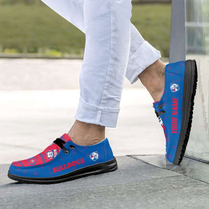 AFL Western Bulldogs Hey Dude Shoes Wally Lace Up Loafers Moccasin Slippers