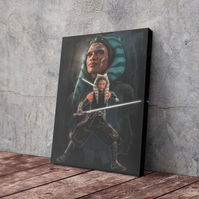 Ahsoka Tano Poster Star Wars Art Canvas Wall Art Print Home Decor Framed Poster Gift for Kids