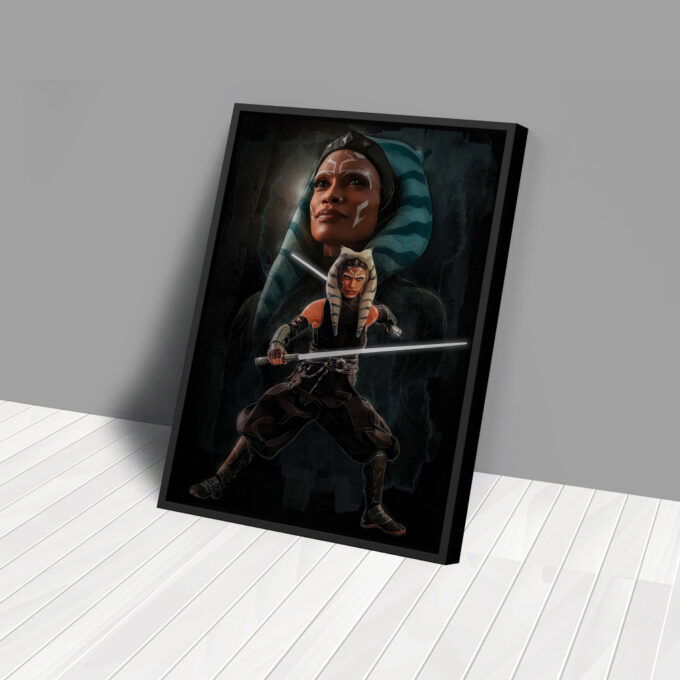 Ahsoka Tano Poster Star Wars Art Canvas Wall Art Print Home Decor Framed Poster Gift for Kids