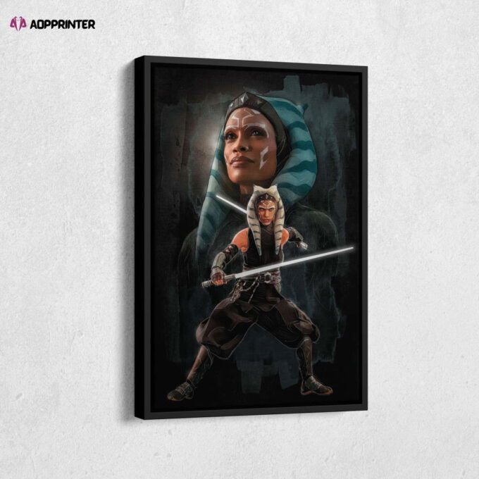 Ahsoka Tano Poster Star Wars Art Canvas Wall Art Print Home Decor Framed Poster Gift for Kids