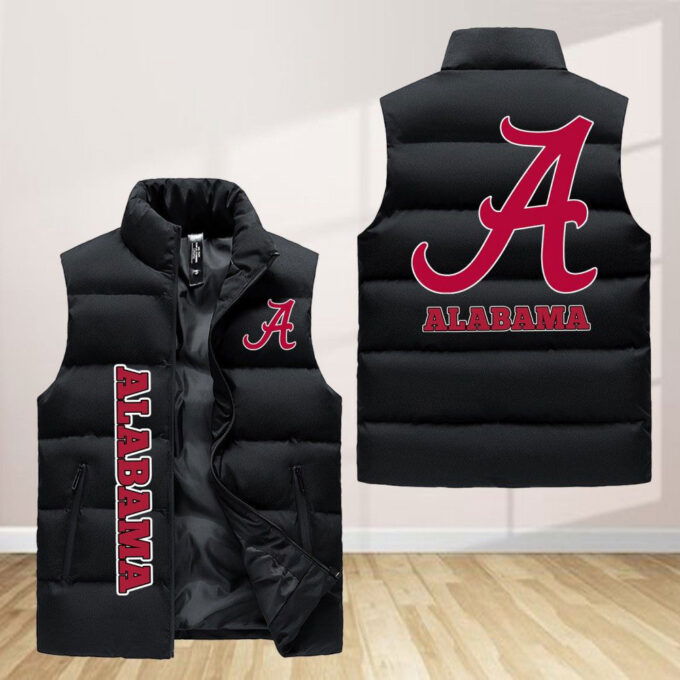Alabama Crimson Tide Sleeveless Puffer Jacket Custom For Fans Gifts