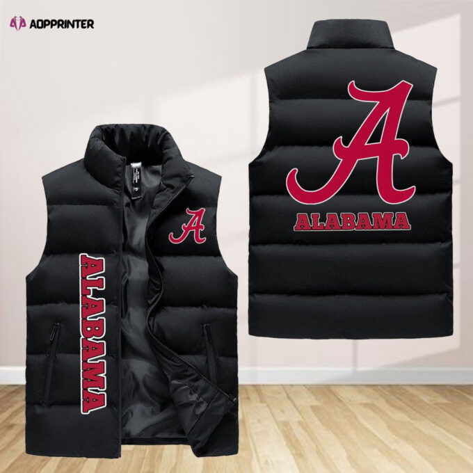 Alabama Crimson Tide Sleeveless Puffer Jacket Custom For Fans Gifts