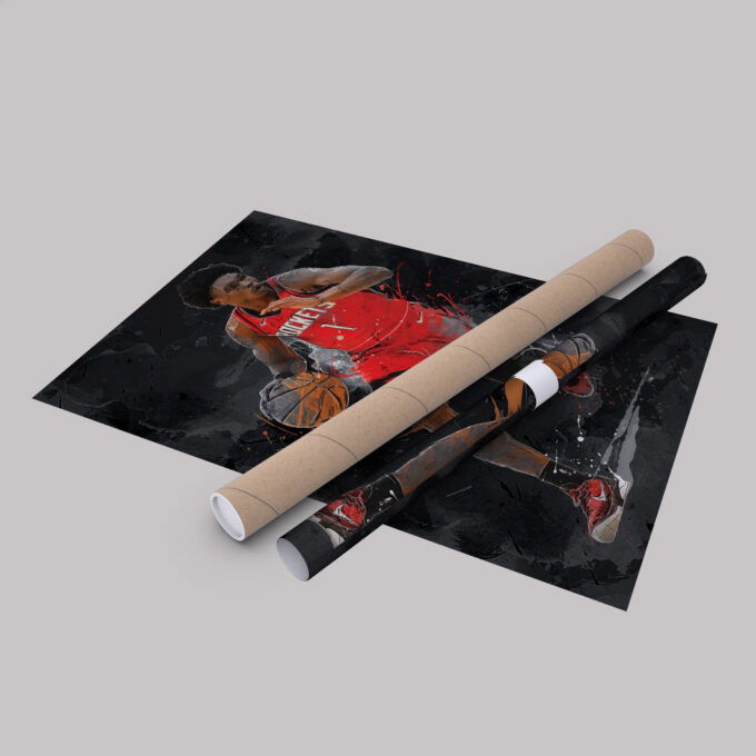Amen Thompson Art Houston Rockets NBA Canvas Wall Art Home Decor Framed Poster Man Cave Gift