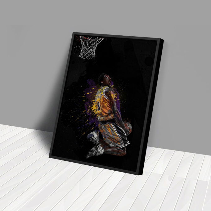 American Basketball Player Art Dunk Los Angeles Lakers NBA Wall Art Home Decor Hand Made Poster Canvas Print