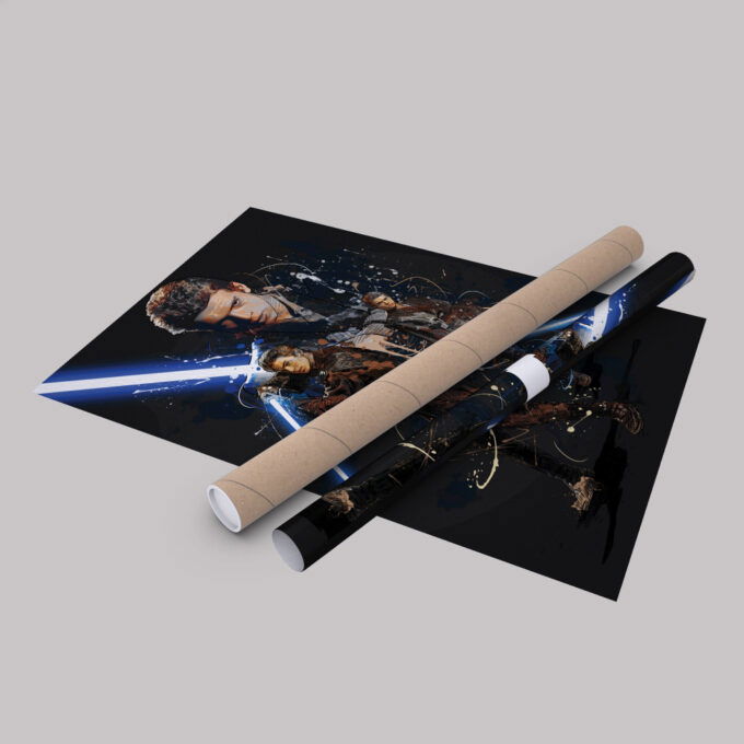 Anakin Skywalker Poster Attack of the Clones Art Canvas Wall Art Print Home Decor Framed Poster Gift for Kids