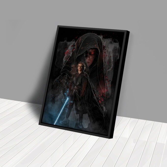 Anakin Skywalker Poster Star Wars Art Canvas Wall Art Print Home Decor Framed Poster Gift for Kids
