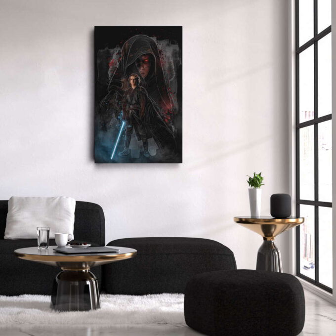 Anakin Skywalker Poster Star Wars Art Canvas Wall Art Print Home Decor Framed Poster Gift for Kids
