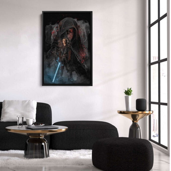 Anakin Skywalker Poster Star Wars Art Canvas Wall Art Print Home Decor Framed Poster Gift for Kids