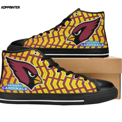 Cart 1 Arizona Cardinals NFL Football Custom Canvas High Top Shoes