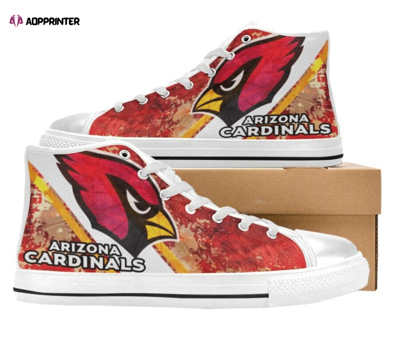Arizona Cardinals NFL Football Custom Canvas High Top Shoes HT1083 Arizona Cardinals NFL Football Custom Canvas High Top Shoes HT1083