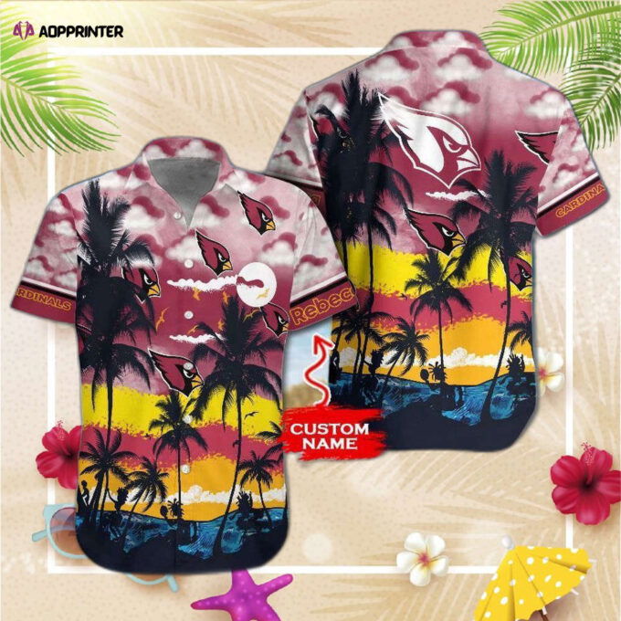 Arizona Cardinals NFL Gift For Fan Personalized Hawaiian