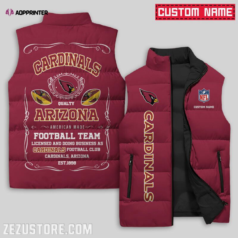 Arizona Cardinals NFL Sleeveless Puffer Jacket Custom For Fans Gifts Arizona Cardinals NFL Sleeveless Puffer Jacket Custom For Fans Gifts