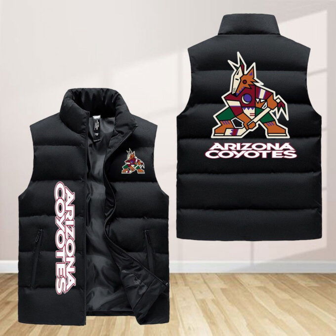 Arizona Coyotes Sleeveless Puffer Jacket Custom For Fans Gifts