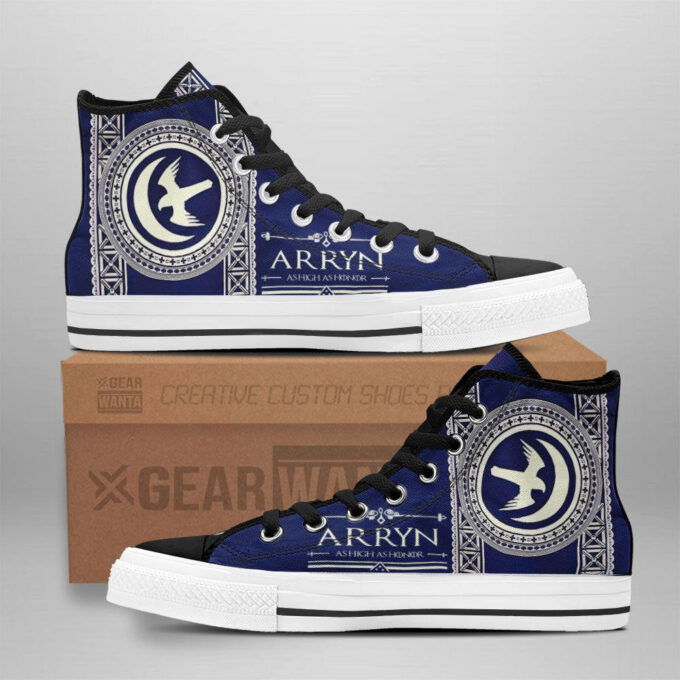 Arya Game Of Thrones High Top Canvas Shoes Custom For Fans