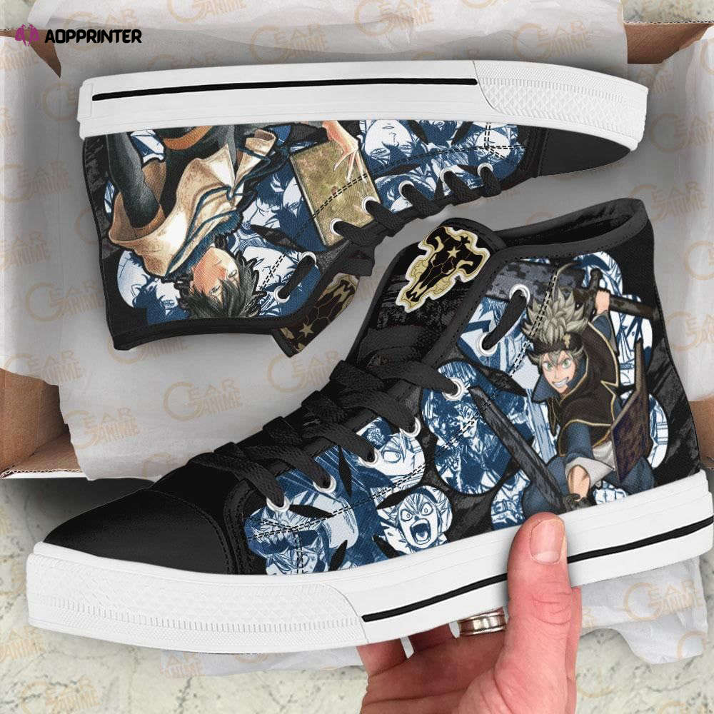 Asta And Yuno High Top Shoes Custom Black Clover Anime For Fans Asta And Yuno High Top Shoes Custom Black Clover Anime For Fans