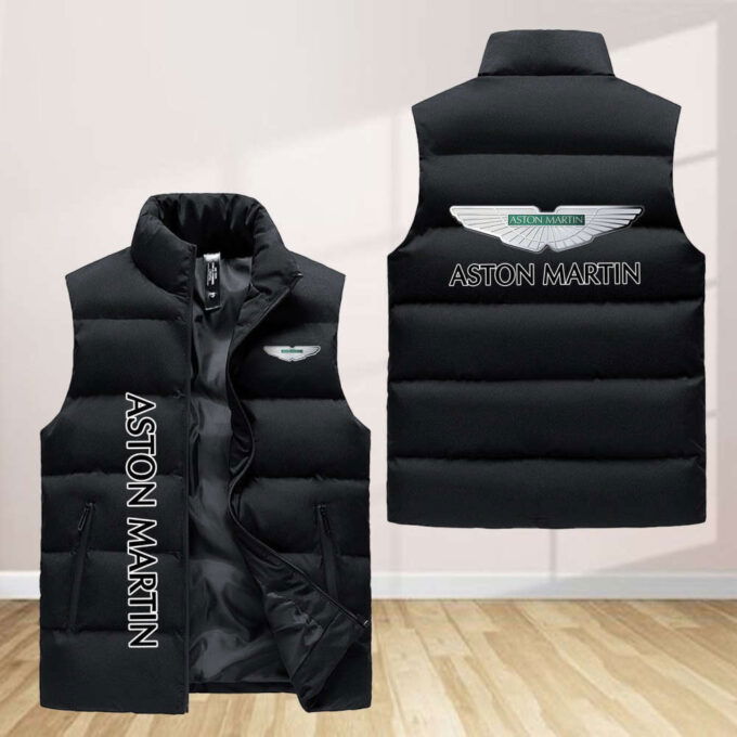 Aston Martin Sleeveless Puffer Jacket Custom For Fans Gifts