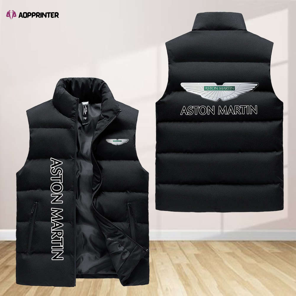 Aston Martin Sleeveless Puffer Jacket Custom For Fans Gifts Aston Martin Sleeveless Puffer Jacket Custom For Fans Gifts