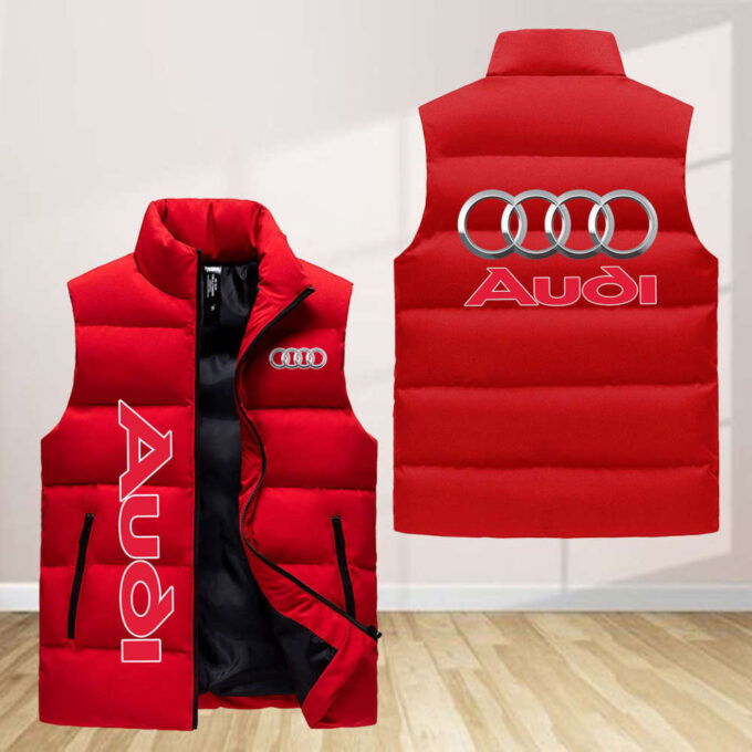 Audi Sleeveless Puffer Jacket Custom For Fans Gifts