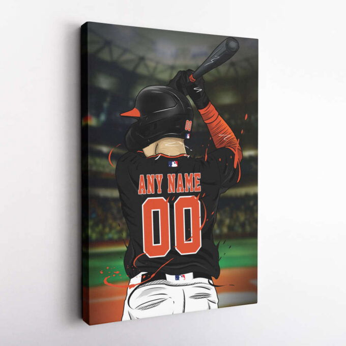 Baltimore Orioles Jersey MLB Personalized Jersey Custom Name and Number Canvas Wall Art  Print Home Decor Framed Poster Man Cave Gift