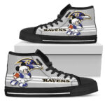 Baltimore Ravens High Top Shoes Custom Mickey For Fans